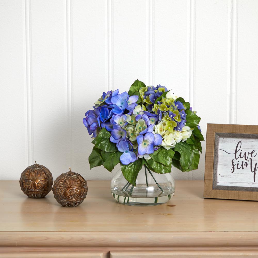 Mixed Hydrangea with Vase. Picture 2