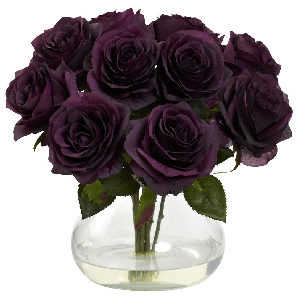 Rose Arrangement with Vase - Purple. Picture 1