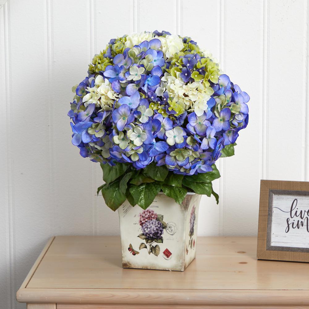 Mixed Hydrangea with Floral Planter. Picture 2