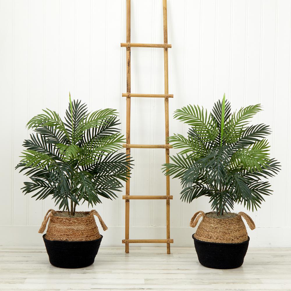 3ft. Artificial Areca Palm Tree with Handmade Jute (Set of 2). Picture 4