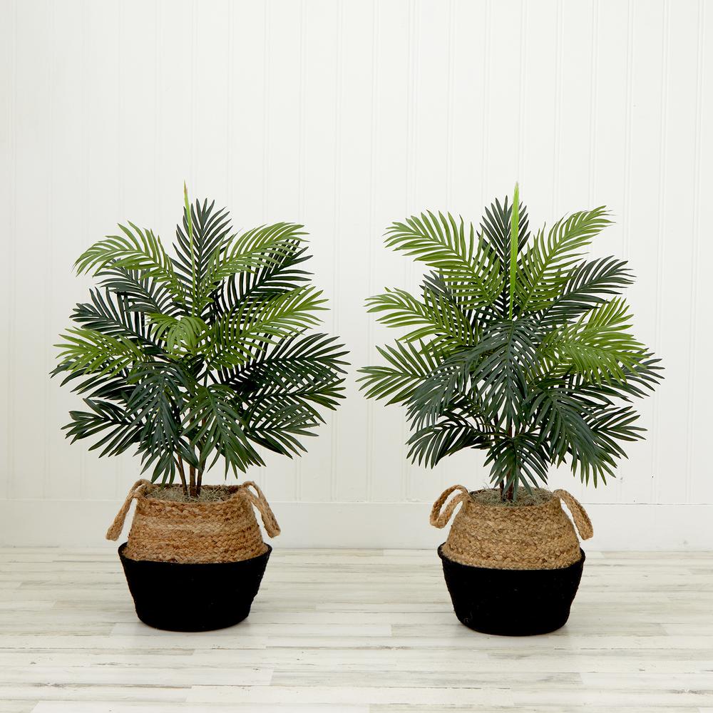 3ft. Artificial Areca Palm Tree with Handmade Jute (Set of 2). Picture 3