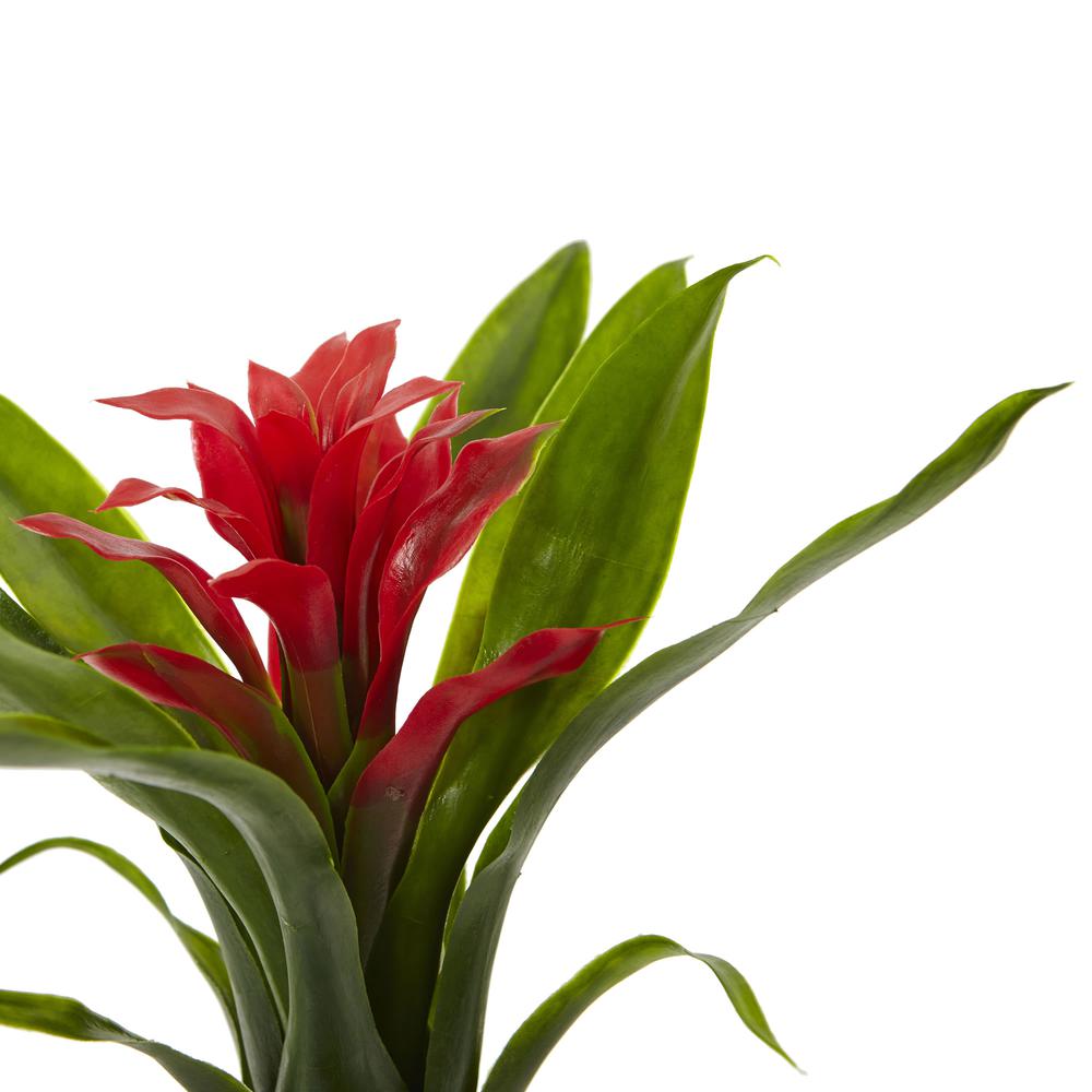 11in. Bromeliad Artificial Flower Stem, Set of 6, Red. Picture 4
