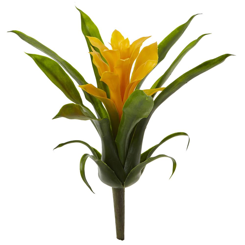 10in. Bromeliad Artificial Flower, Set of 6. Picture 1