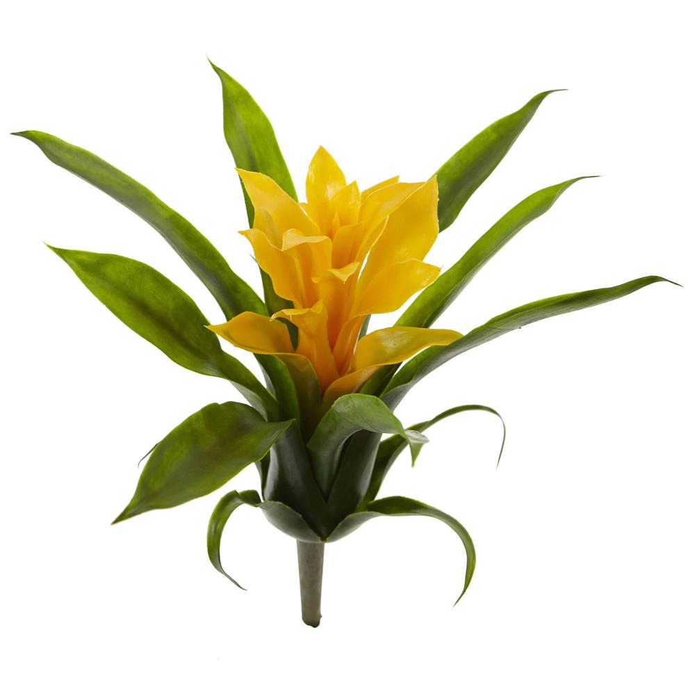10in. Bromeliad Artificial Flower, Set of 6. Picture 2