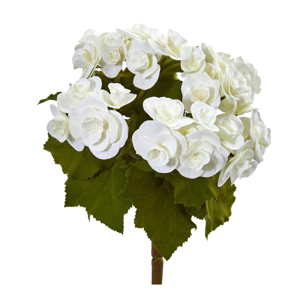 11in. Begonia Bush Artificial Flower (Set of 4). Picture 1