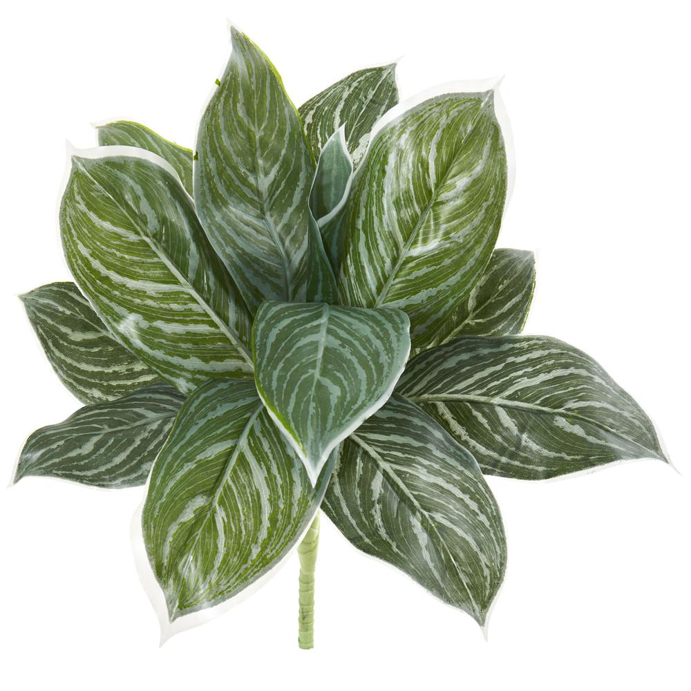 21in. Silver Aglaonema Artificial Plant (Real Touch) (Set of 6). Picture 1