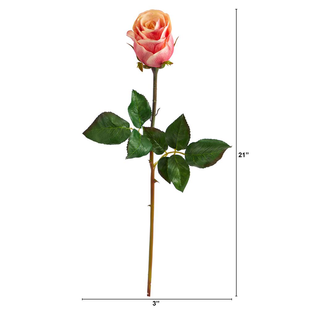 21in. Rose Bud Artificial Flower (Set of 6). Picture 2