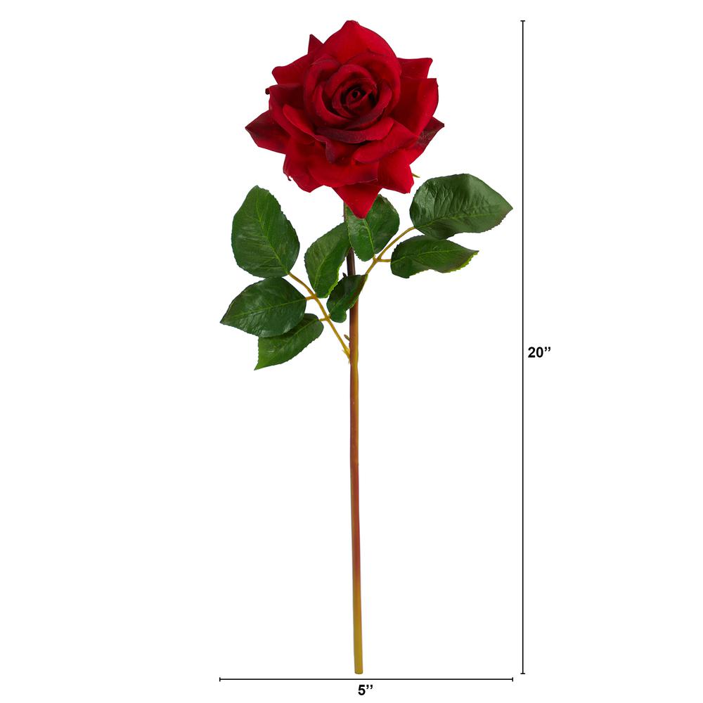 20in. Rose Artificial Flower (Set of 6). Picture 2