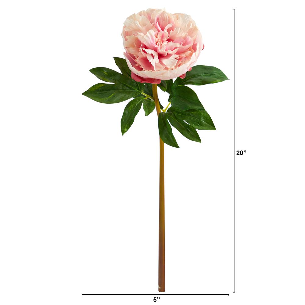 20in. Peony Artificial Flower (Set of 3). Picture 2