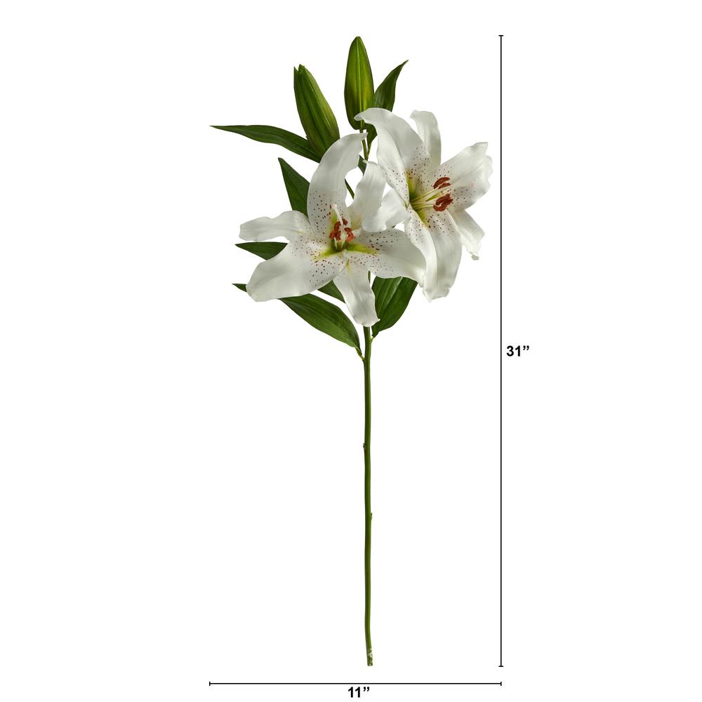 31in. Ruburn Lily Artificial Flower (Set of 2). Picture 2