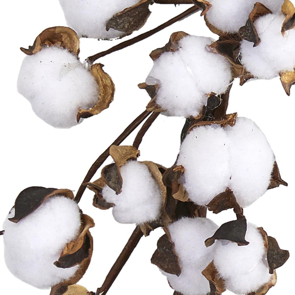 20in. Cotton Ball Wreath. Picture 2