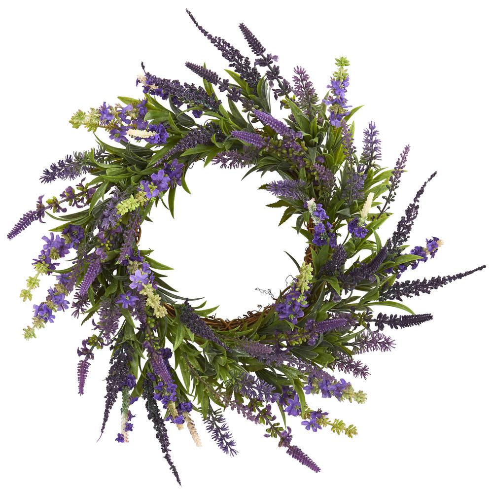 18in. Lavender Wreath. Picture 1