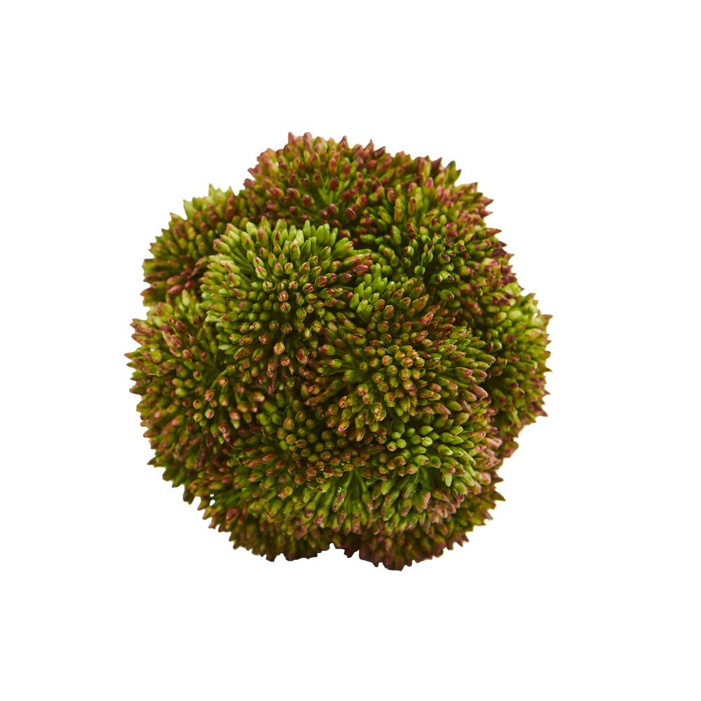 4in. Sedum Artificial Succulent Artificial Spheres (Set of 6). Picture 2
