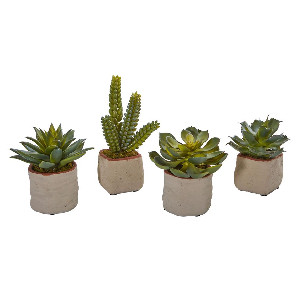 Mixed Succulent Artificial Plant (Set of 4). Picture 1