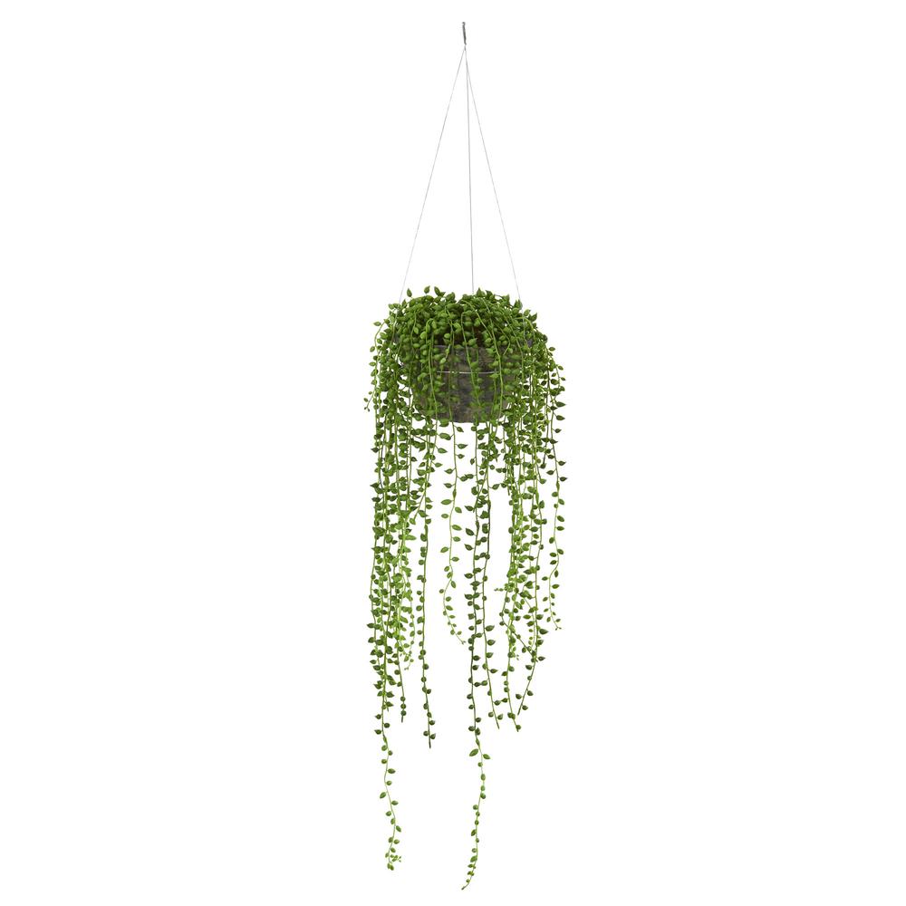 String of Pearl Artificial Plant Hanging Basket. Picture 1