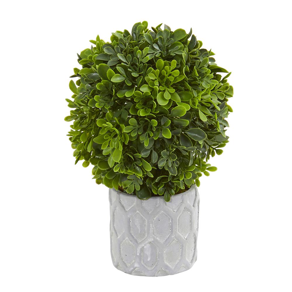 9in. Boxwood Artificial Mini Topiary (Set of 3). Picture 4