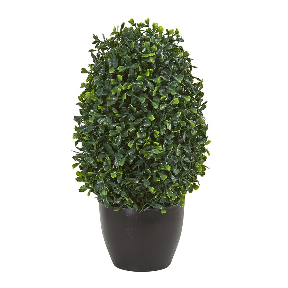 13in. Boxwood Topiary Artificial Plant UV Resistant (Indoor/Outdoor). Picture 1