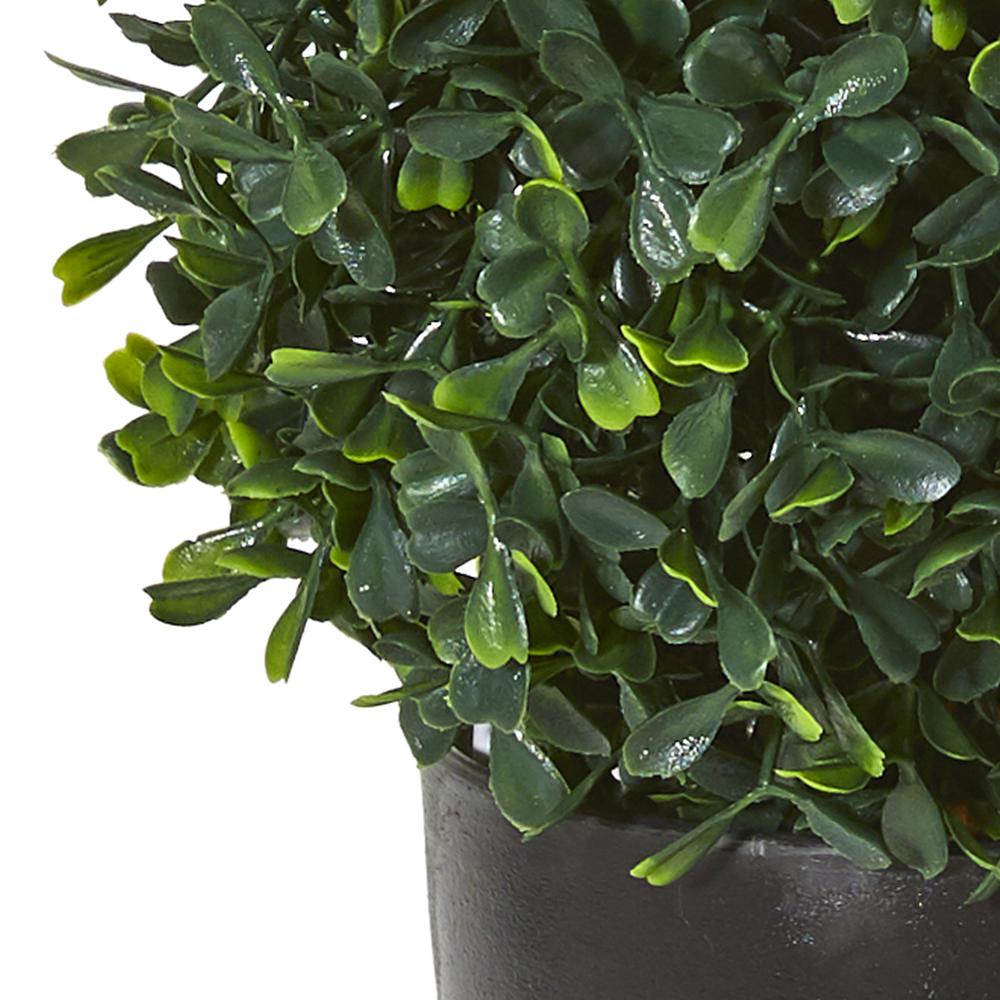 13in. Boxwood Topiary Artificial Plant UV Resistant (Indoor/Outdoor). Picture 3
