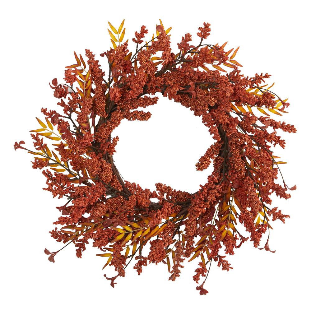 18in. Harvest Berry Artificial Wreath. Picture 3