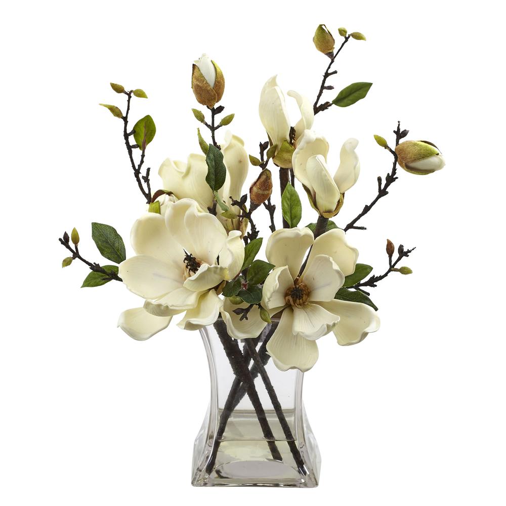 Magnolia Arrangement with Vase. Picture 1