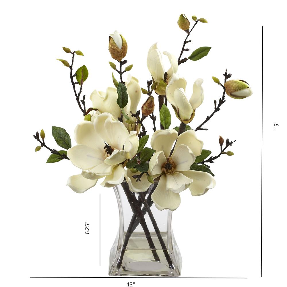 Magnolia Arrangement with Vase. Picture 2