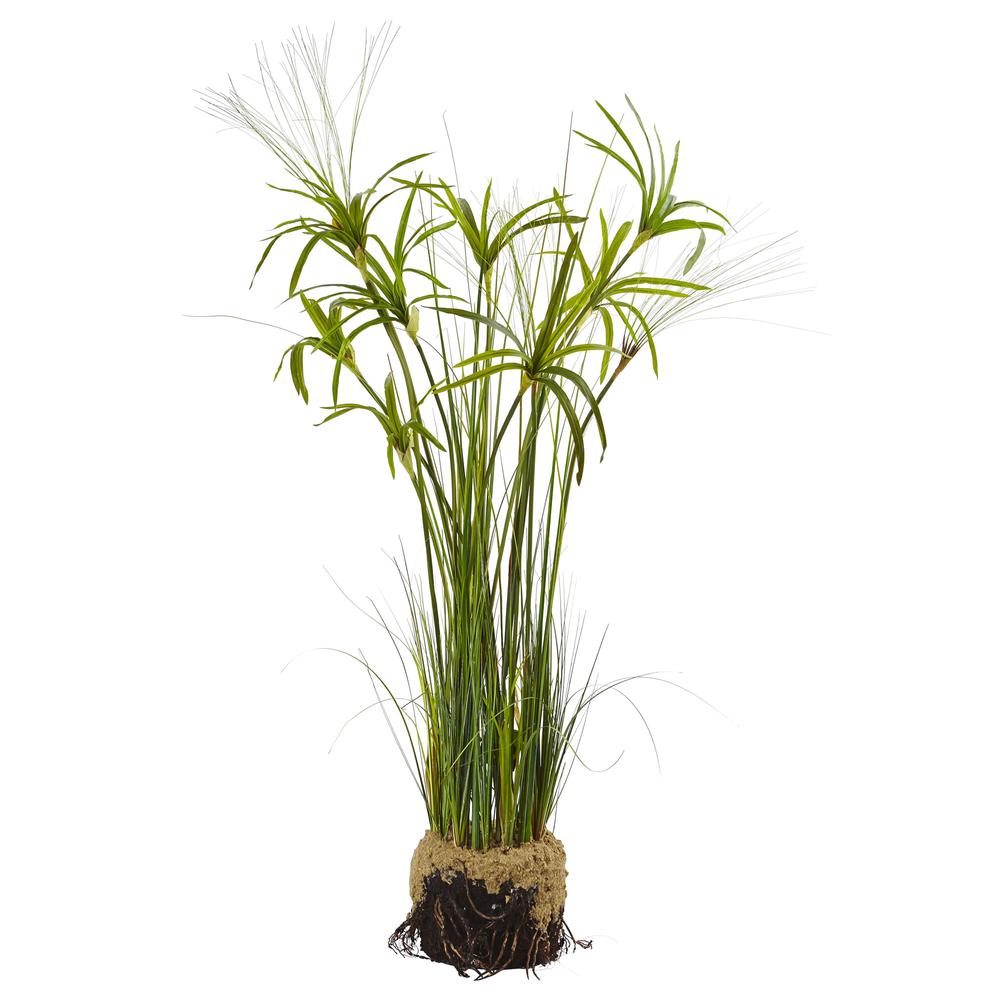 Papyrus Plant with Faux Soil Arrangement. Picture 1