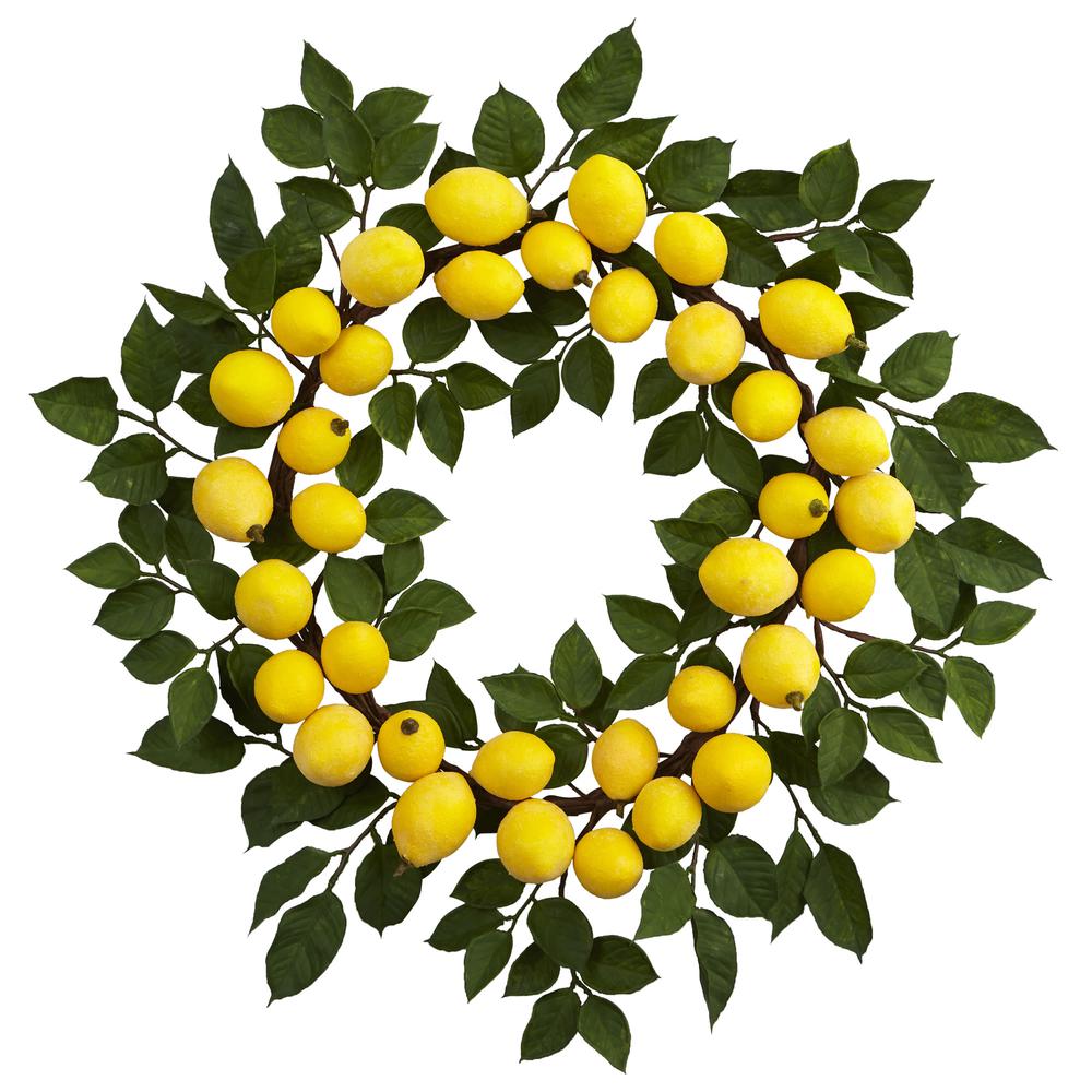 24in. Lemon Wreath. Picture 1