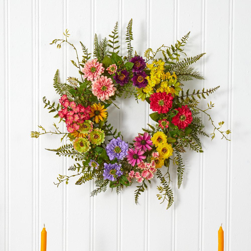 Mixed Flower Wreath. Picture 2