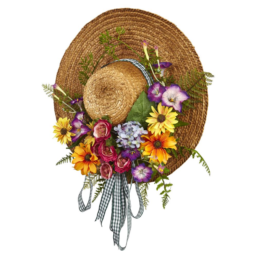 Mixed Flower Hat Wreath. Picture 3
