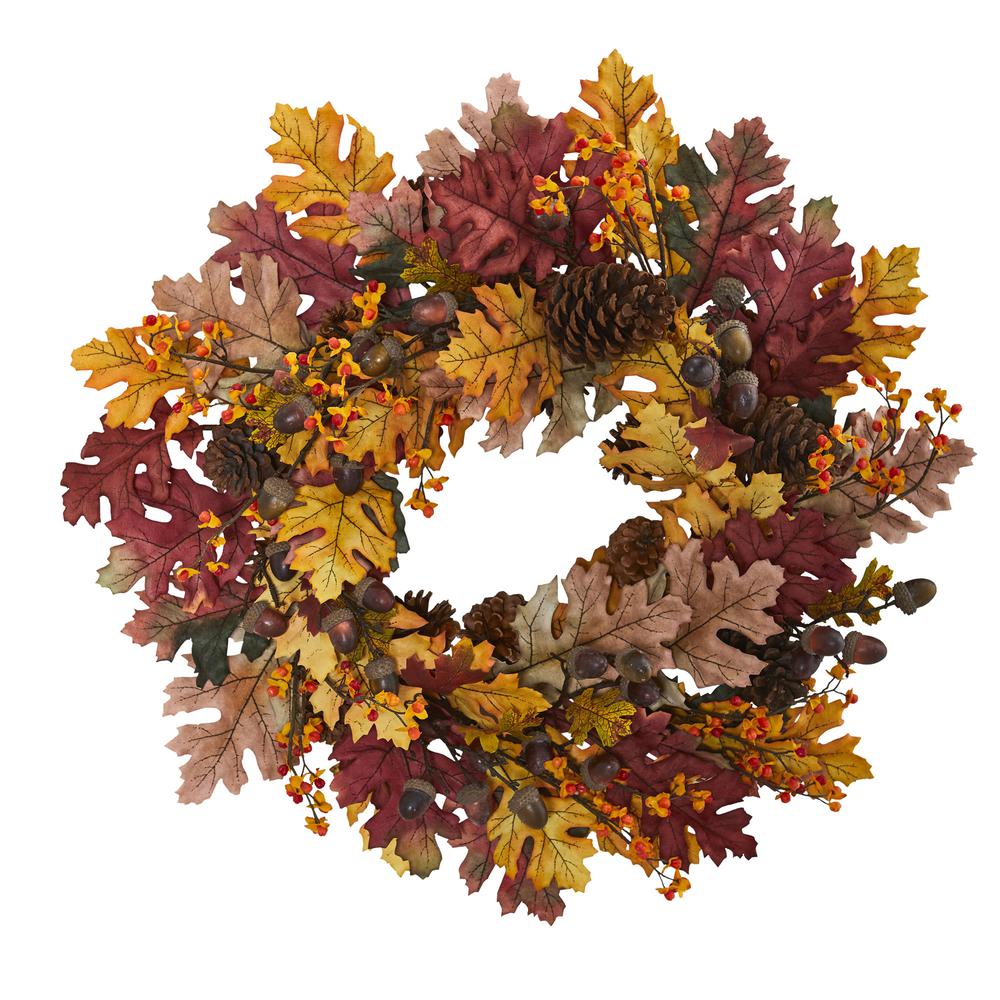 24in. Oak Leaf, Acorn & Pine Wreath. Picture 1