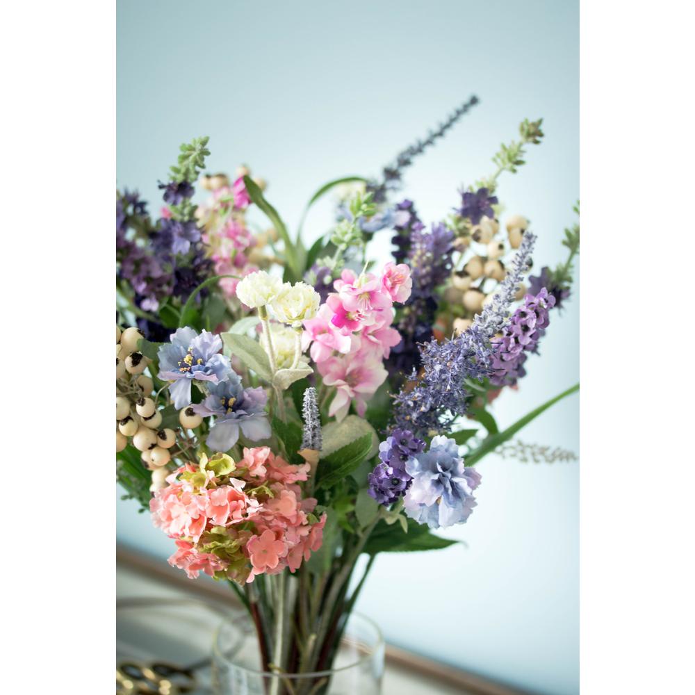 Lavender & Hydrangea Silk Flower Arrangement. Picture 4