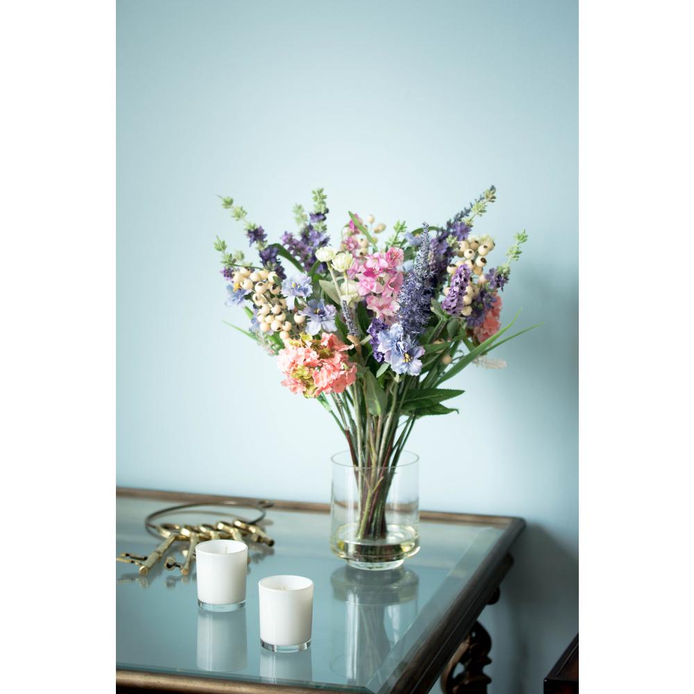 Lavender & Hydrangea Silk Flower Arrangement. Picture 3