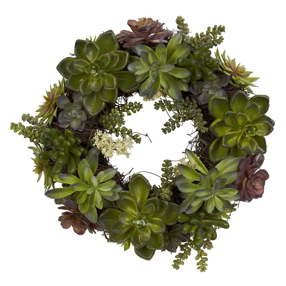 20in. Succulent Wreath. Picture 1