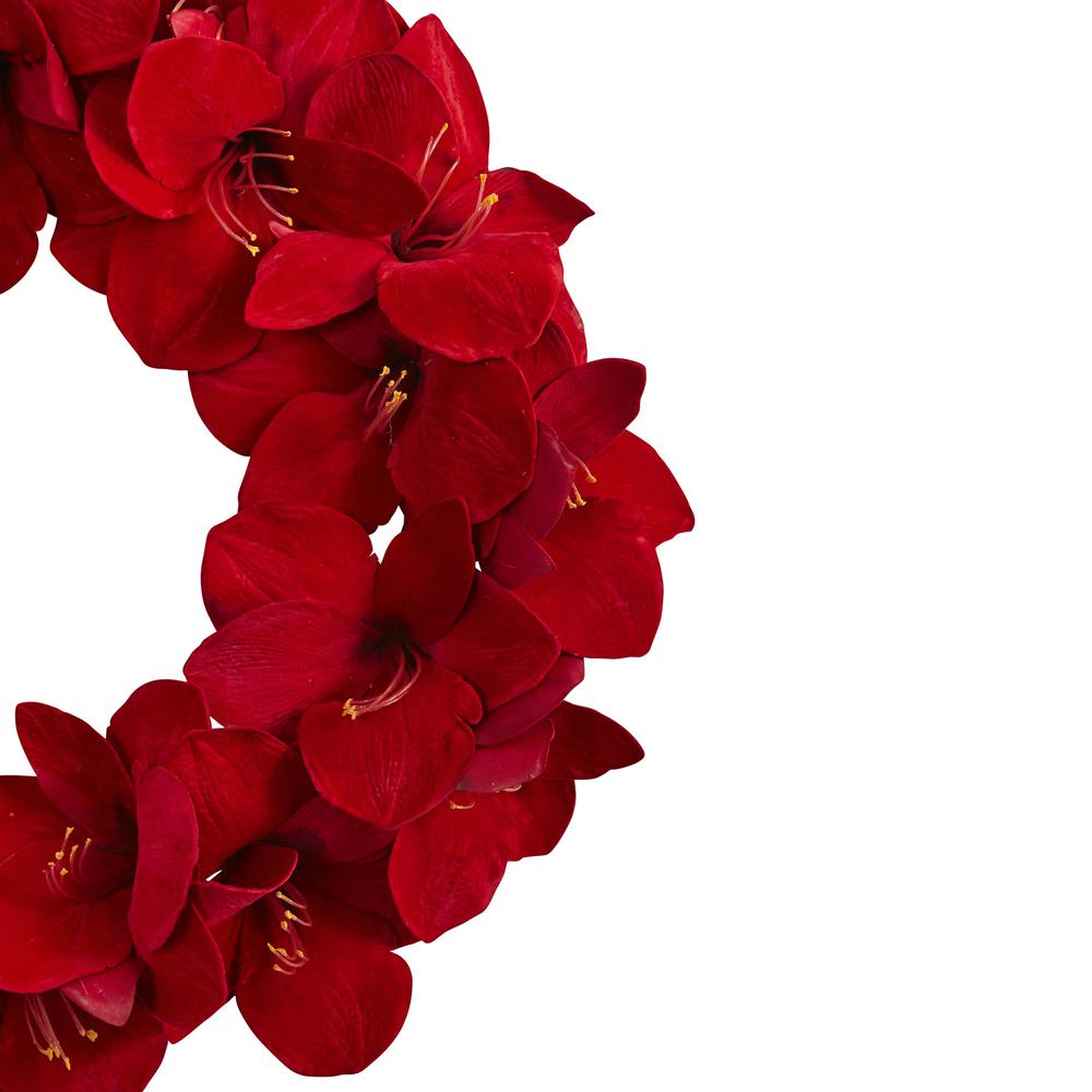 22in. Amaryllis Wreath. Picture 1