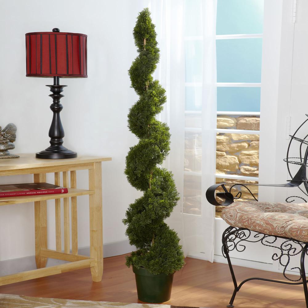 5ft. Cedar Spiral Silk Tree (Indoor/Outdoor). Picture 2