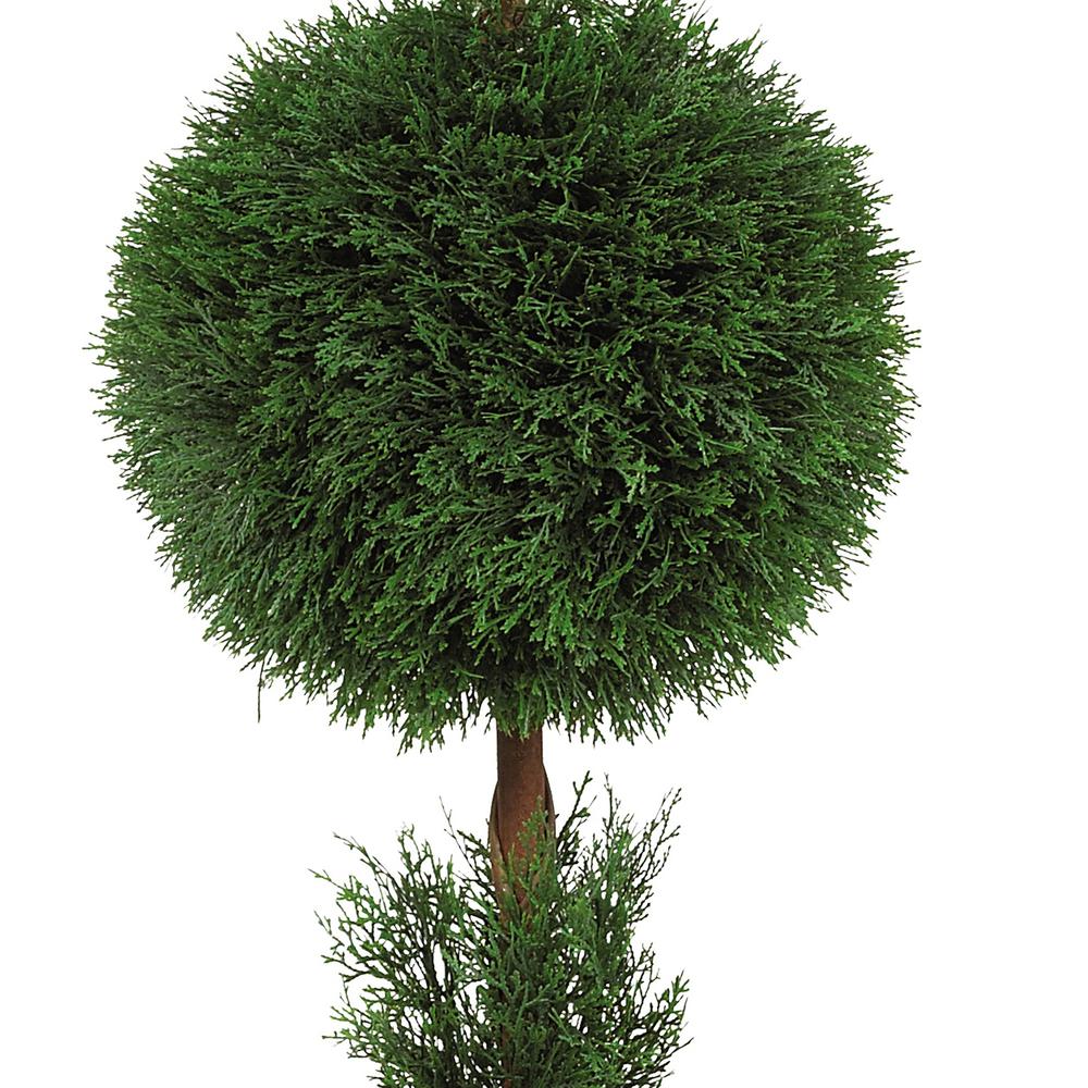 5ft. Cypress Ball and Cone Silk Tree (Indoor/Outdoor). Picture 3