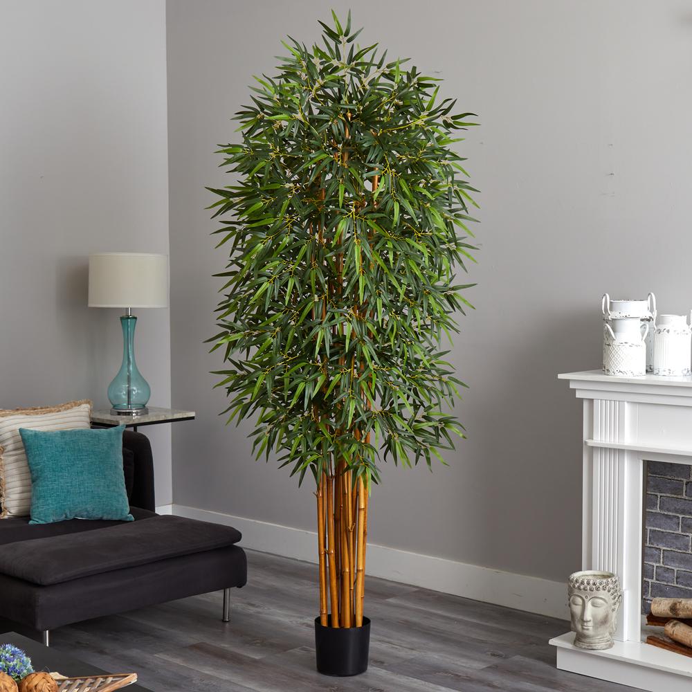 7ft. Curved Bamboo Silk Tree. Picture 2