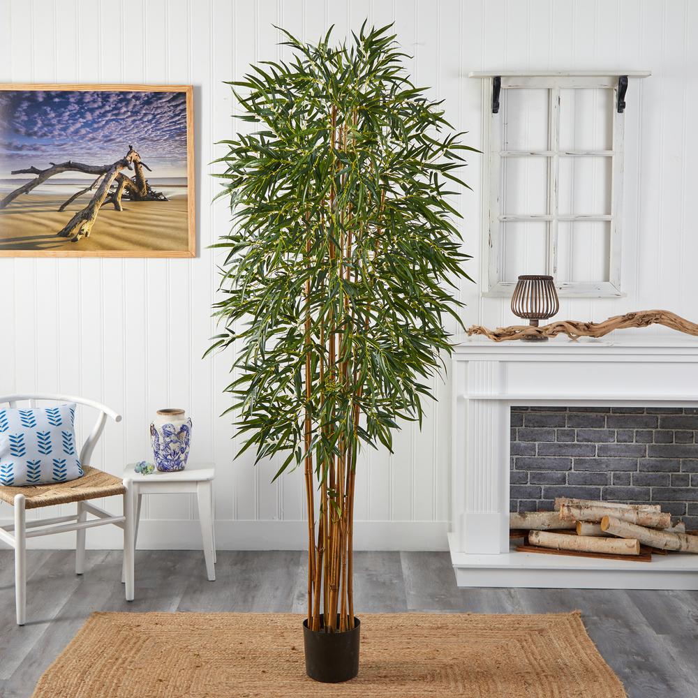 7ft. Curved Slim Bamboo Silk Tree. Picture 2