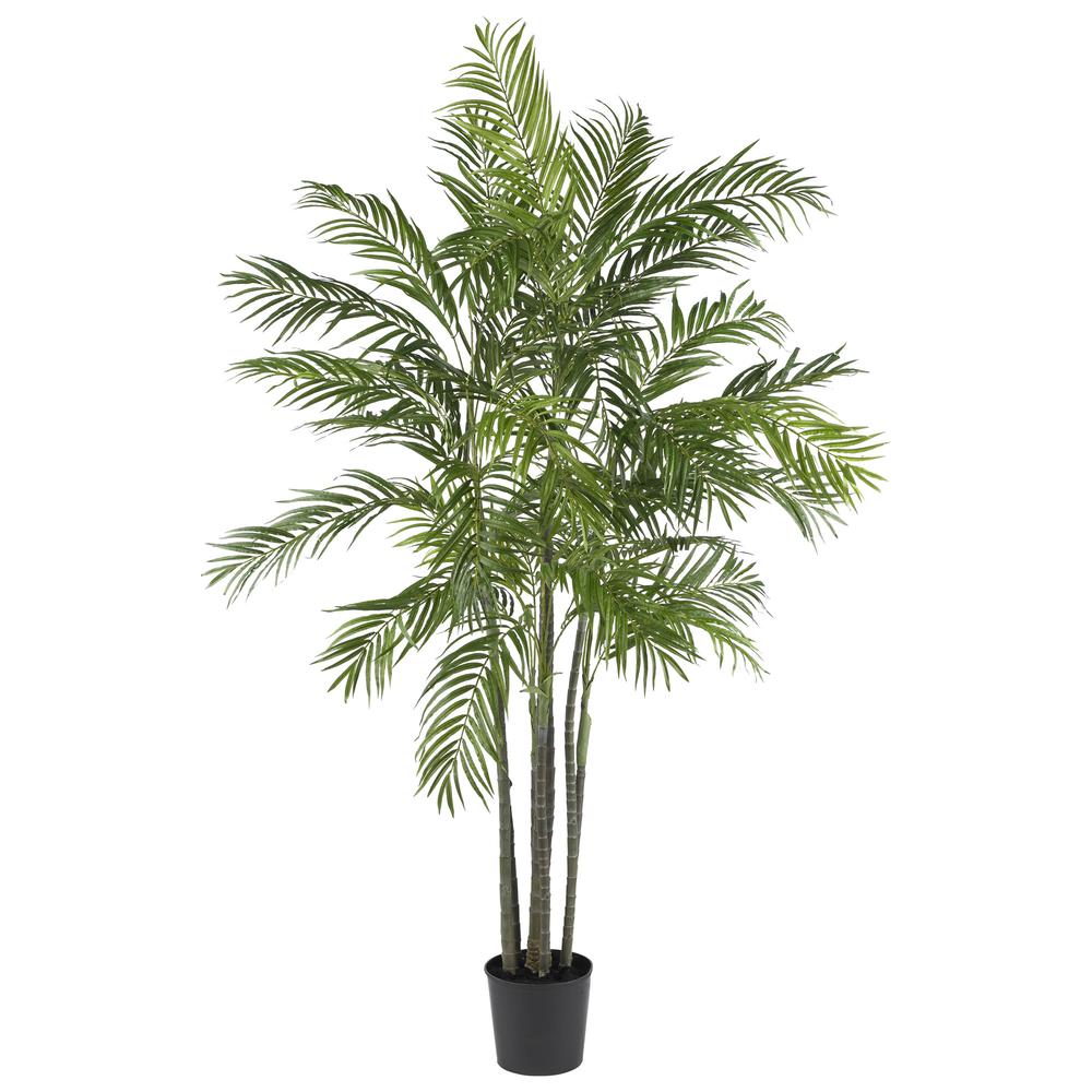 6ft. Areca Palm Silk Tree Green. Picture 1