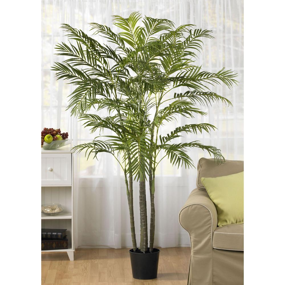 6ft. Areca Palm Silk Tree Green. Picture 4