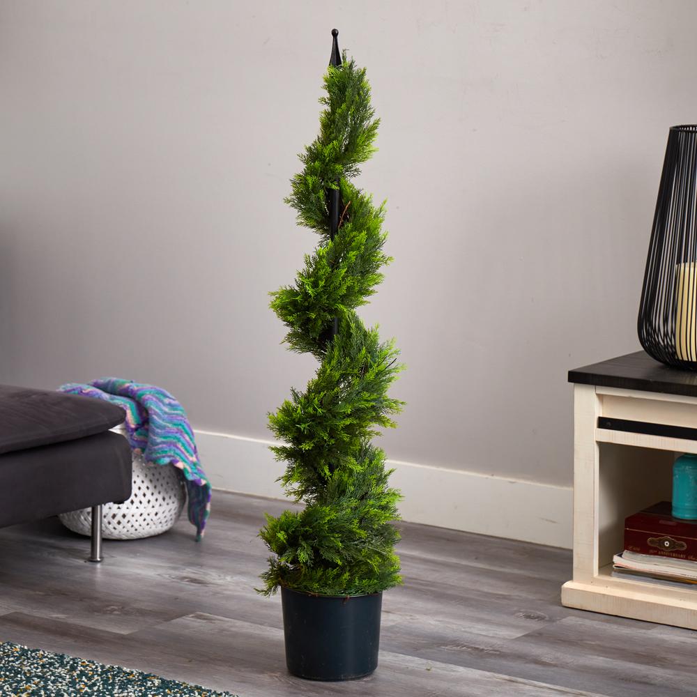 4ft. Cypress Spiral Silk Tree. Picture 2
