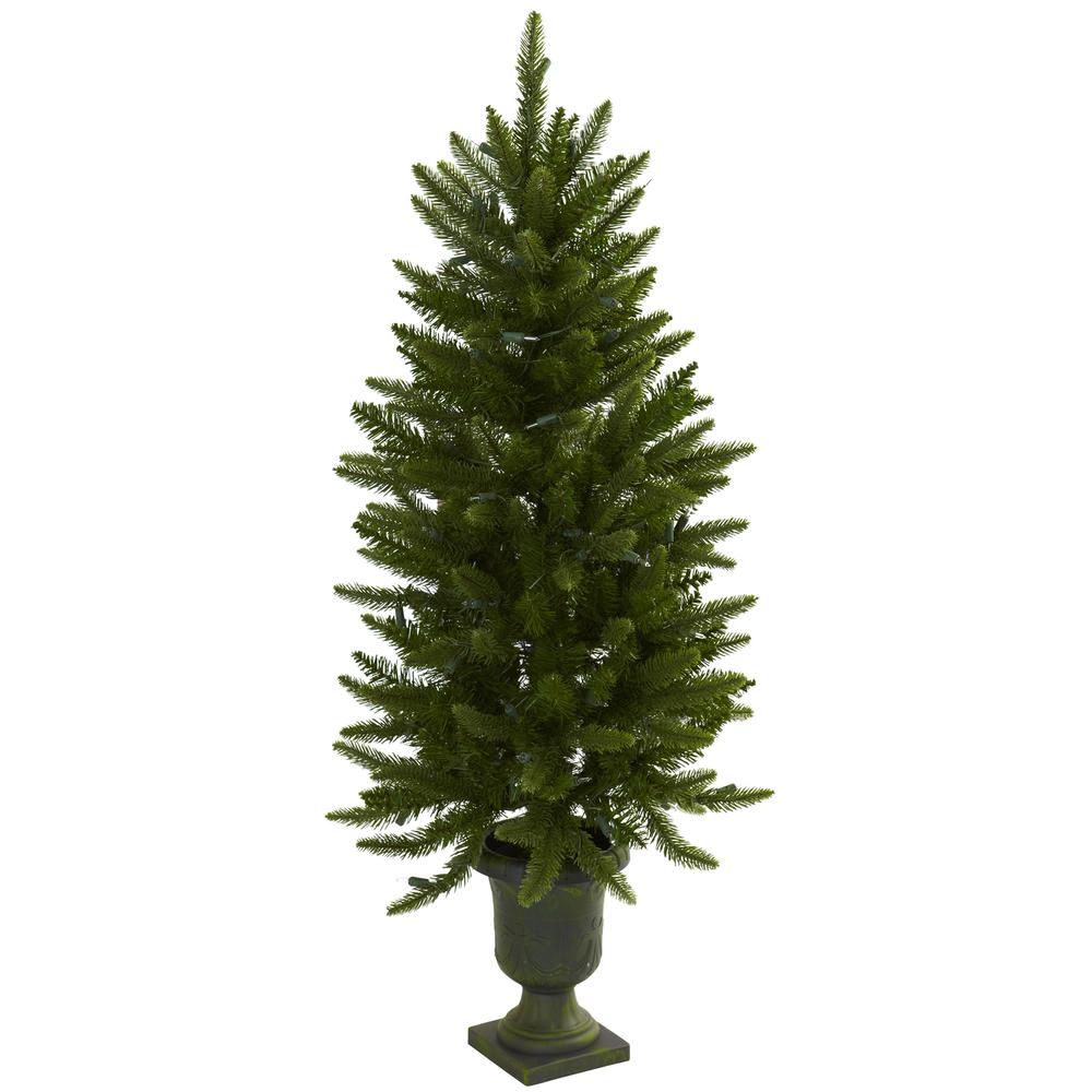 4ft. Christmas Tree with Urn & Clear Lights. Picture 2