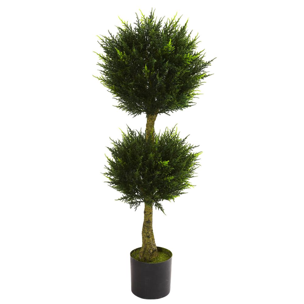 4ft. Double Ball Cypress Topiary UV Resistant (Indoor/Outdoor). Picture 1