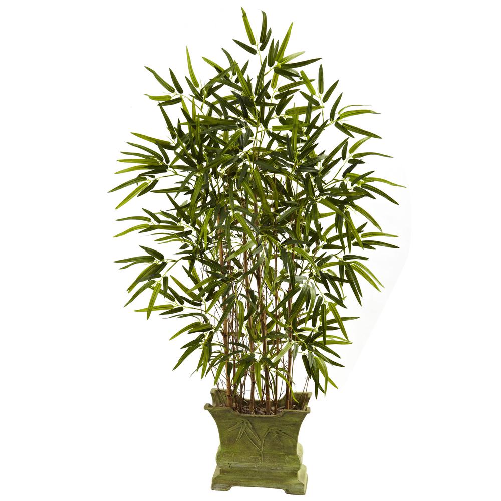 45in. Bamboo Tree with Decorative Planter. Picture 1