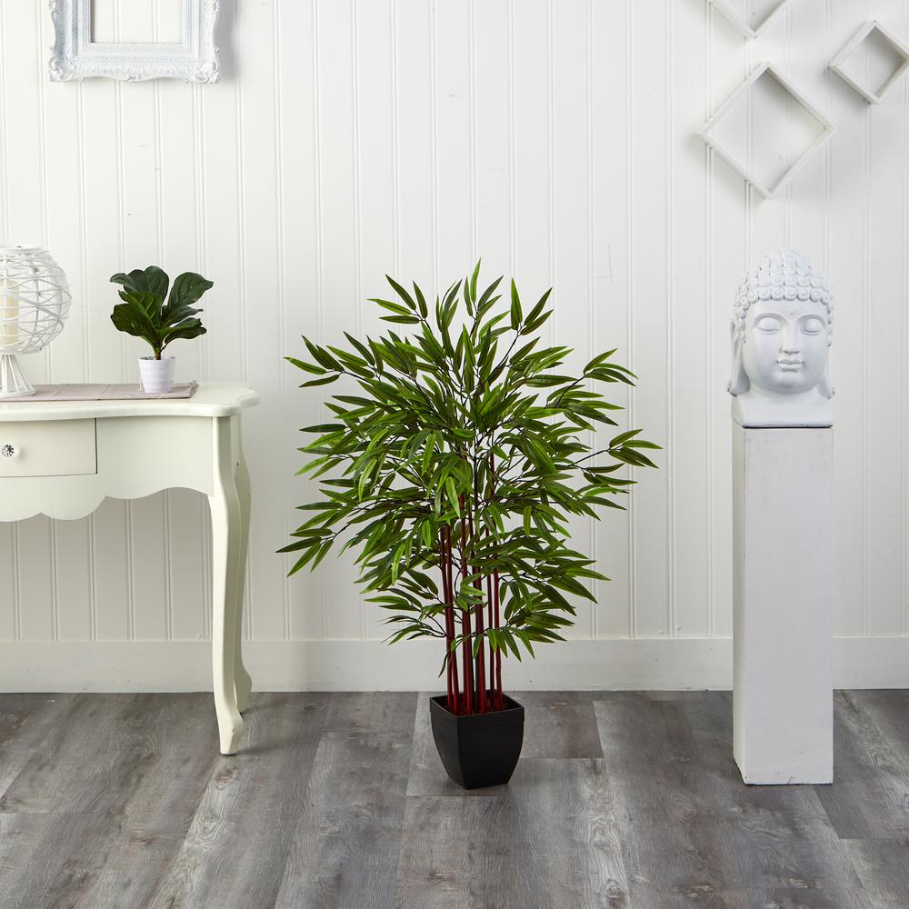 4ft. Bamboo Silk Tree with Planter. Picture 4