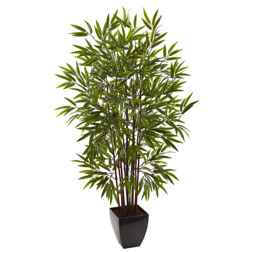5ft. Bamboo Silk Tree with Planter. Picture 1