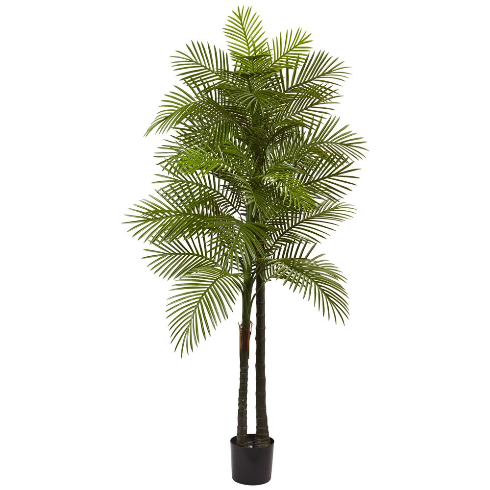 7ft. Double Robellini Palm Tree UV Resistant (Indoor/Outdoor). Picture 1