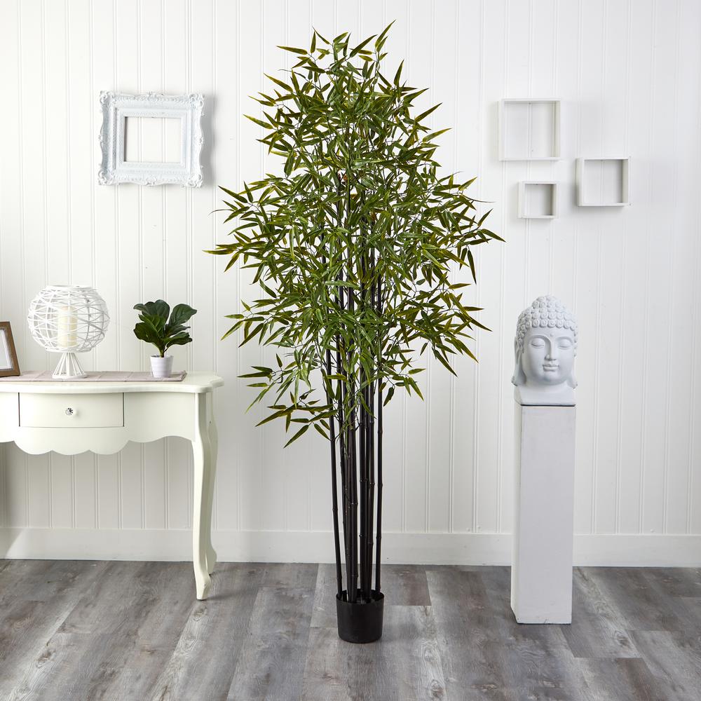 Black Bamboo Tree x 9 with 1470 Leaves UV Resistant (Indoor/Outdoor). Picture 2