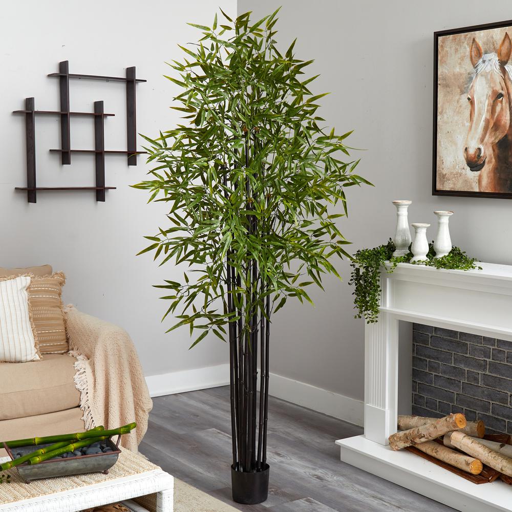 Black Bamboo Tree x 9 with 1470 Leaves UV Resistant (Indoor/Outdoor). Picture 5