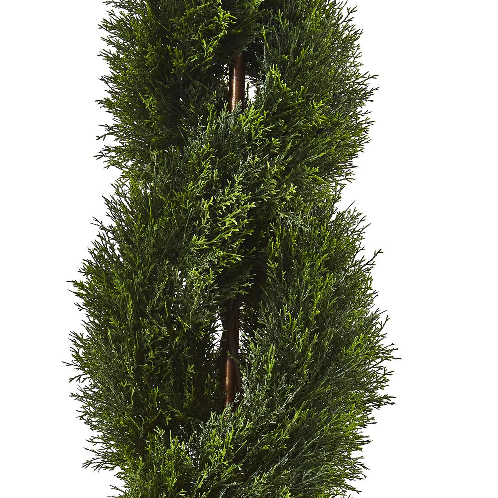 Double Pond Cypress 4 ft. H Spiral Topiary UV Resistant with 1036 Leaves (Indoor/Outdoor). Picture 2